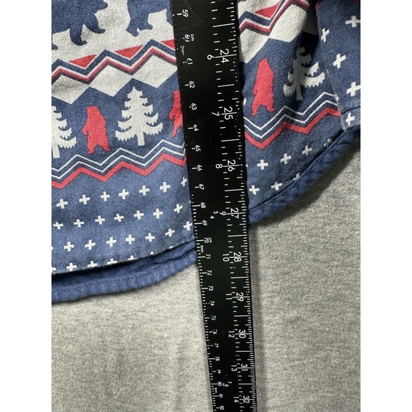 Chubbies Flip It Reverse Shirt XL Long Sleeve Christmas Trees Bears Red Blue - Picture 5 of 5